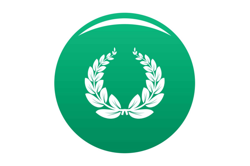 leaf-wreath-icon-vector-green