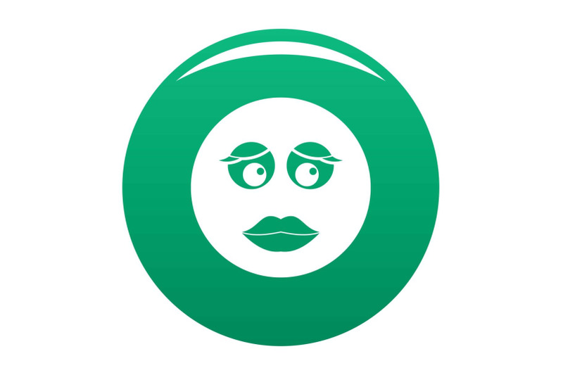 girl-smile-icon-vector-green
