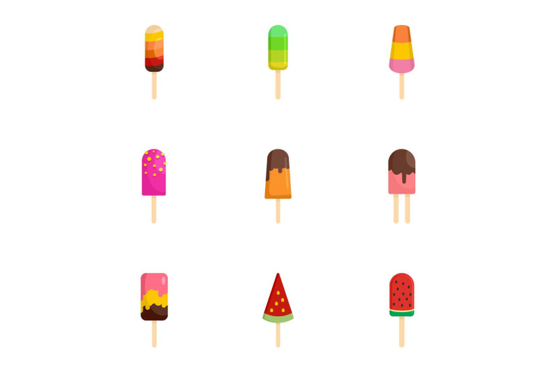 fresh-ice-cream-icon-set-flat-style