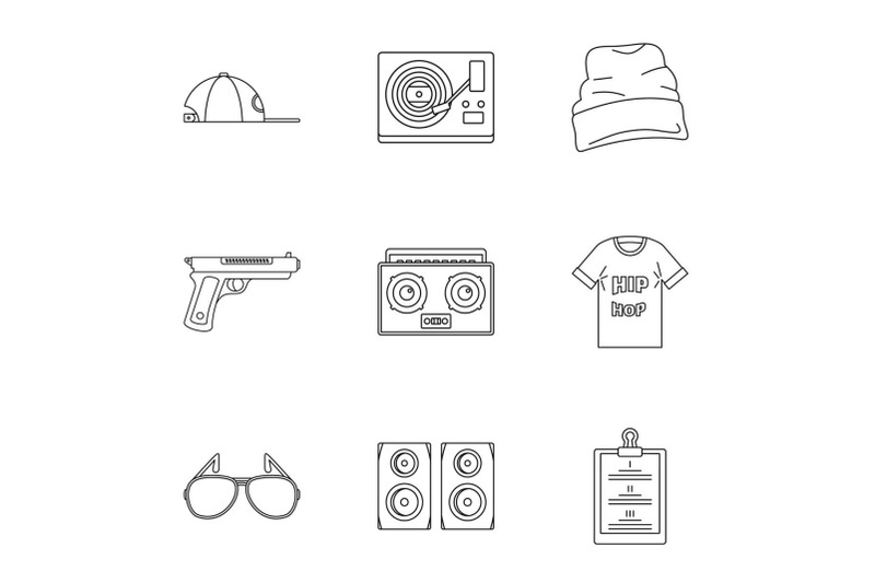 rap-icon-set-outline-style