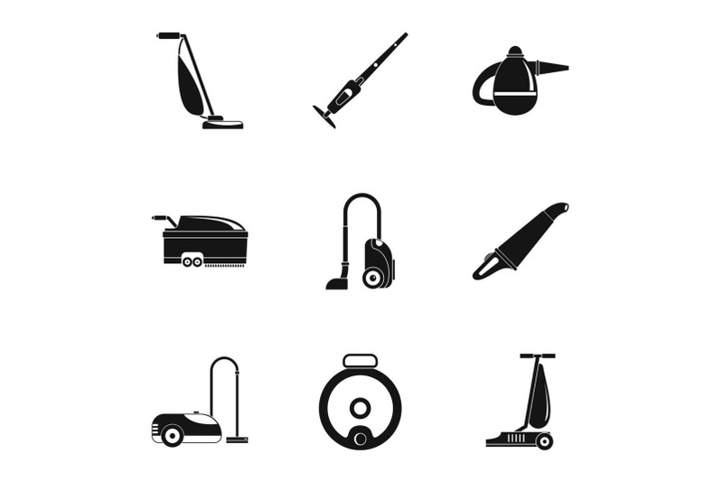 modern-vacuum-cleaner-icon-set-simple-style