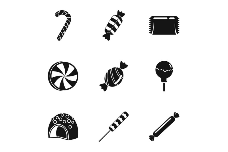 sweet-candy-icon-set-simple-style