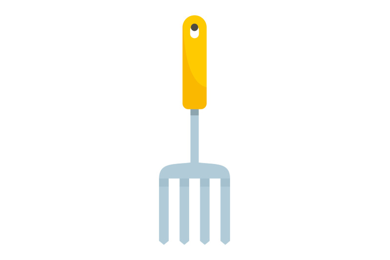 hand-garden-rake-icon-flat-style