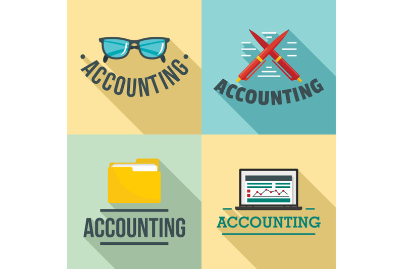 accounting-international-day-logo-set-flat-style