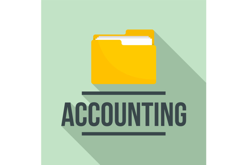 accounting-folder-logo-flat-style