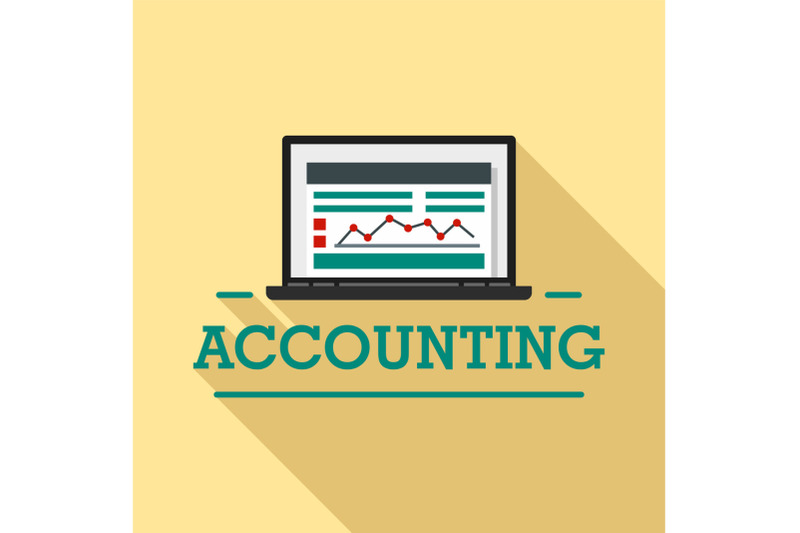 laptop-accounting-logo-flat-style