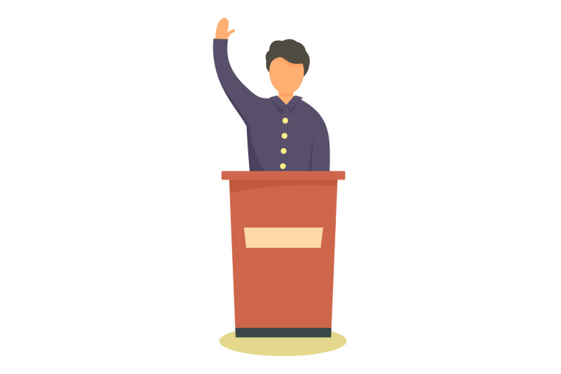 political-candidate-icon-flat-style