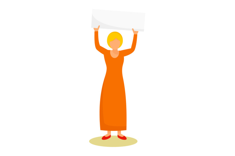 woman-banner-up-icon-flat-style