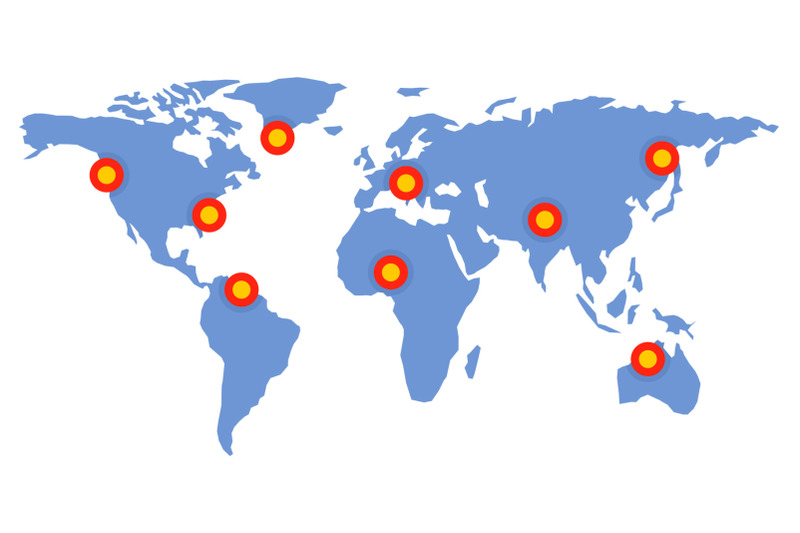 global-map-pins-icon-flat-style