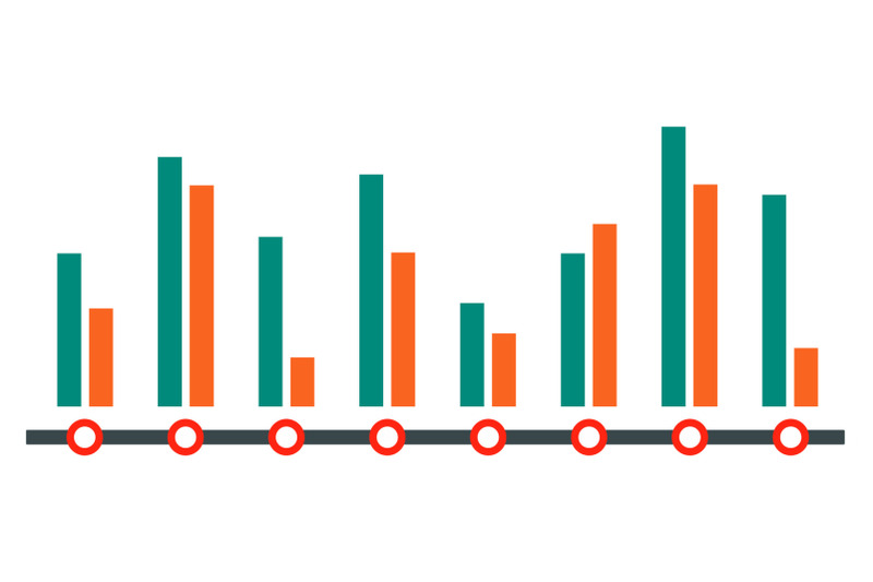 diagram-column-icon-flat-style
