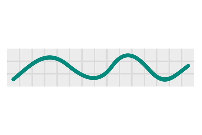 green-linear-graph-icon-flat-style