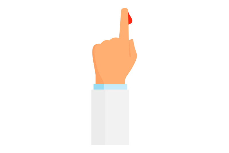 blood-from-hand-finger-icon-flat-style