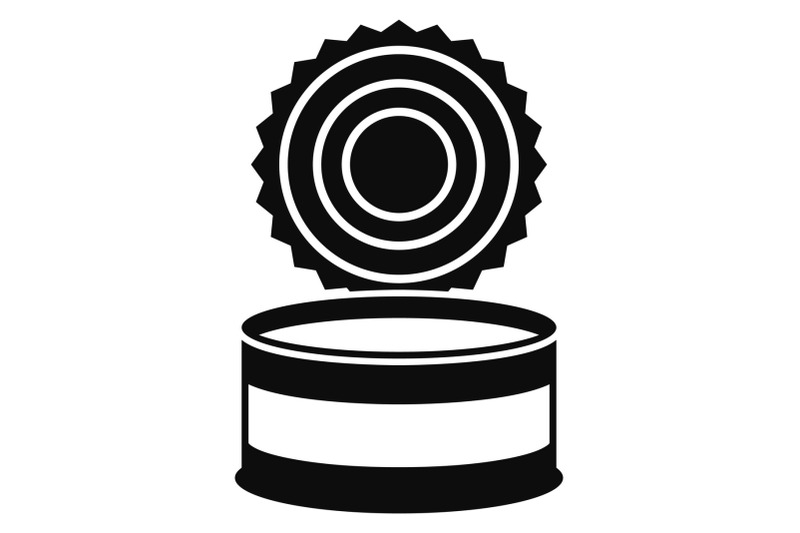 open-tin-can-icon-simple-style