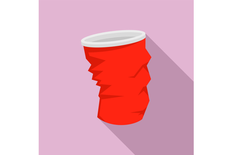 garbage-plastic-glass-icon-flat-style