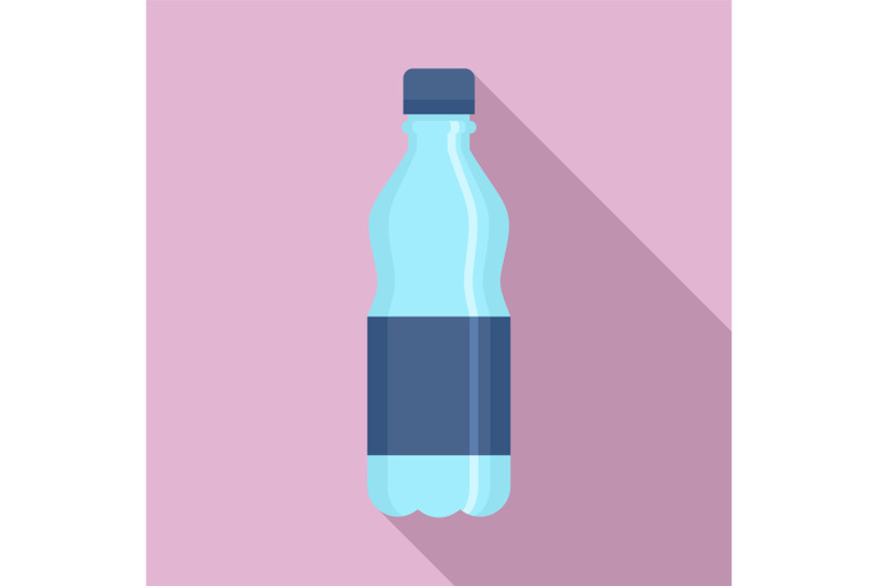 plastic-water-bottle-icon-flat-style