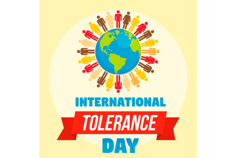 international-tolerance-day-concept-background-flat-style