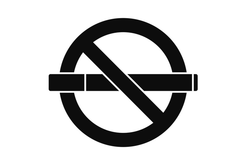 public-no-smoking-icon-simple-style