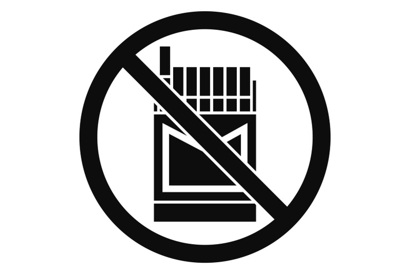 no-cigarette-pack-icon-simple-style