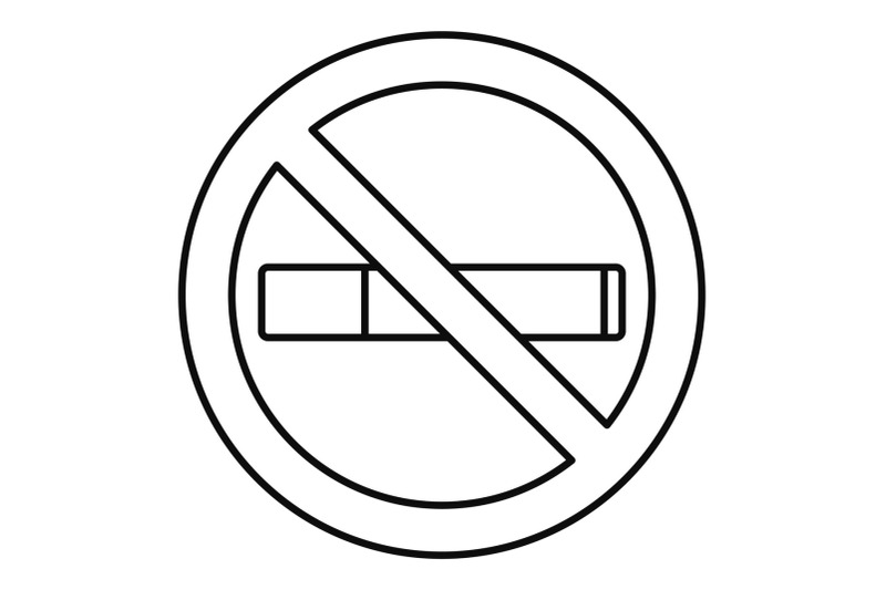 no-smoking-icon-outline-style