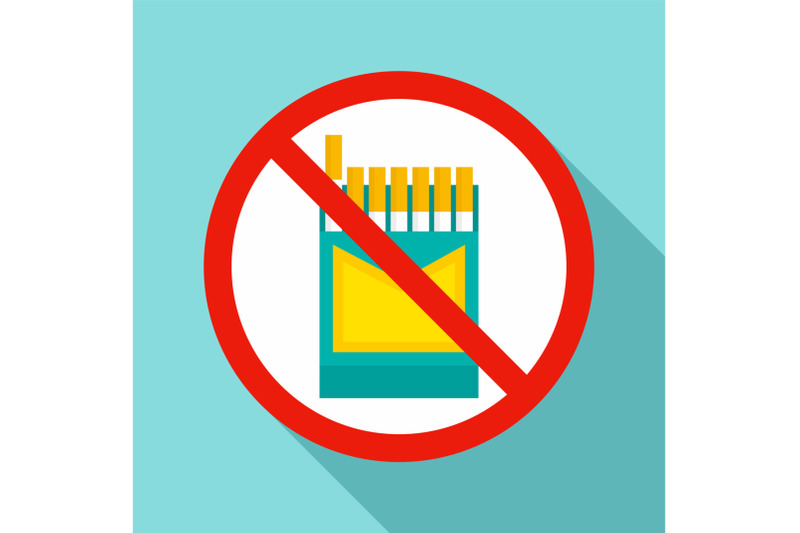 no-cigarette-pack-icon-flat-style