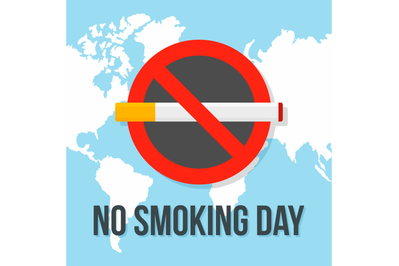global-no-smoking-day-concept-background-flat-style