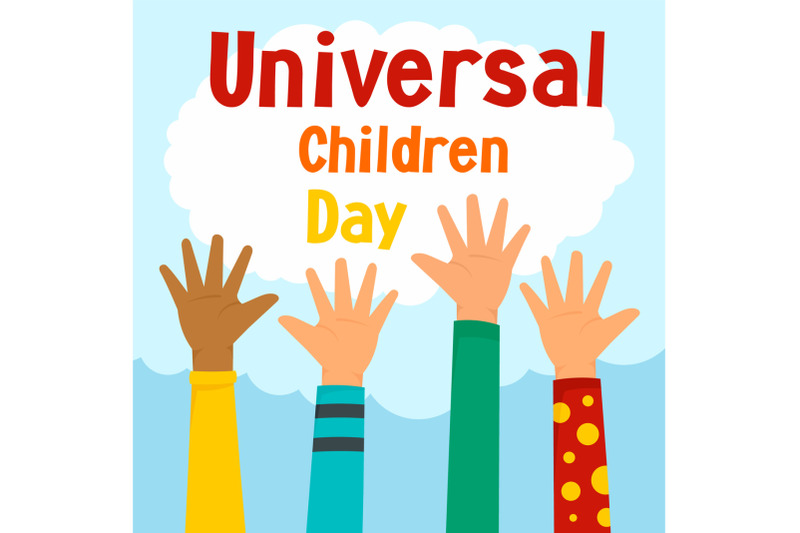 universal-children-day-concept-background-flat-style