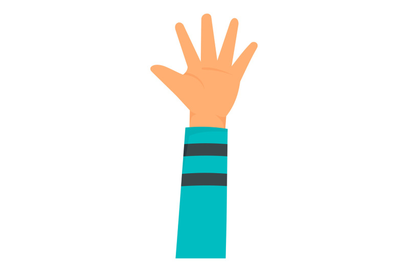 kid-hand-icon-flat-style