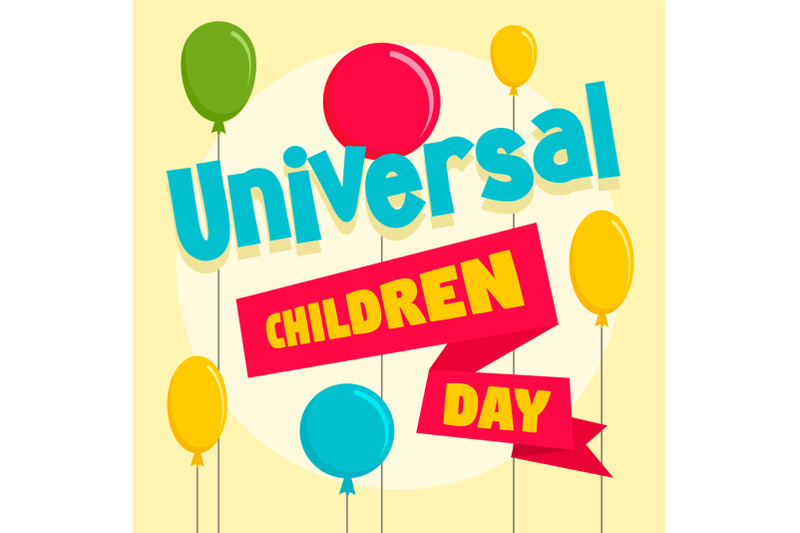 balloon-children-day-concept-background-flat-style