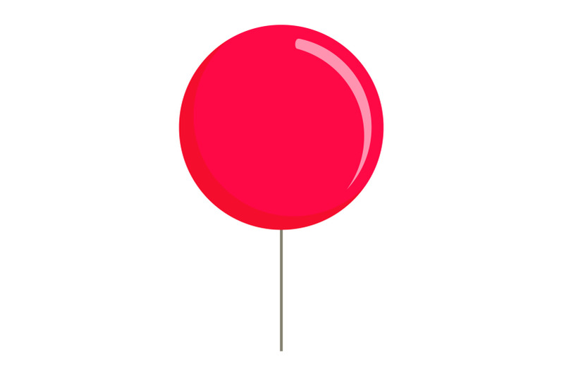 red-balloon-icon-flat-style