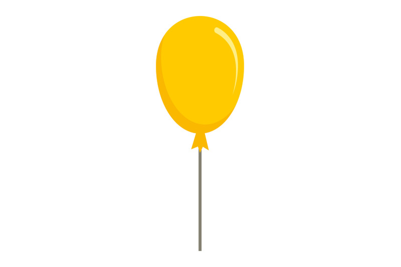 kid-yellow-balloon-icon-flat-style