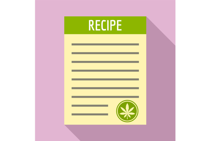 recipe-marijuana-paper-icon-flat-style