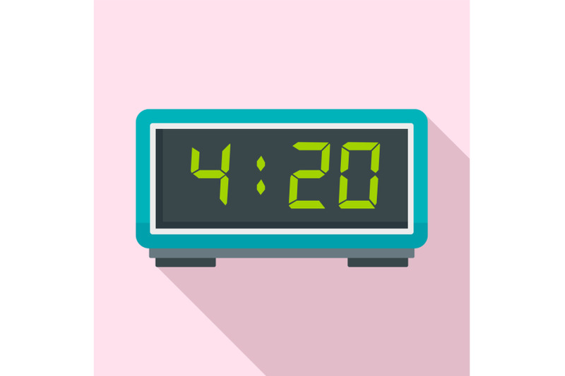 digital-alarm-clock-icon-flat-style