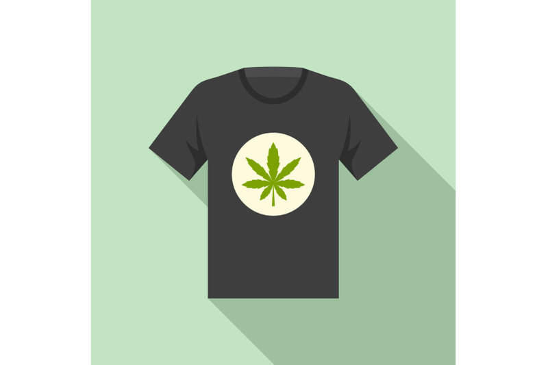 cannabis-tshirt-icon-flat-style