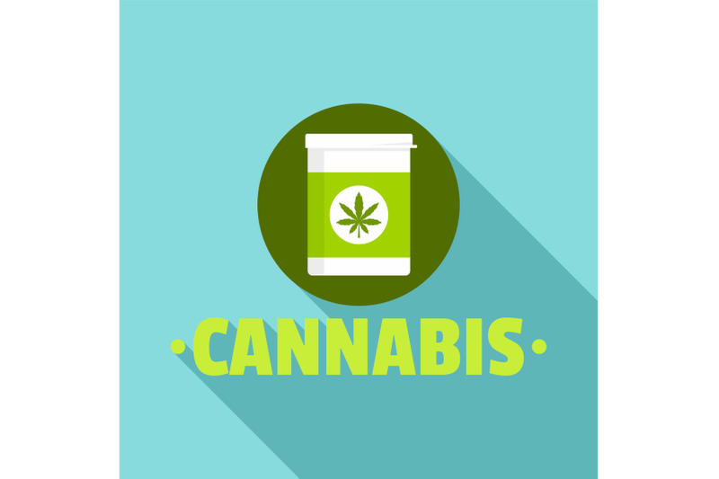 cannabis-pill-box-logo-flat-style