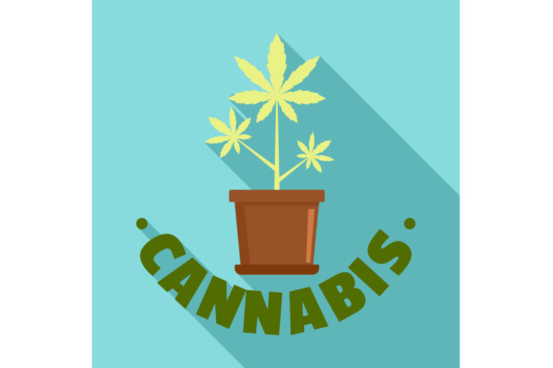 cannabis-pot-plant-logo-flat-style