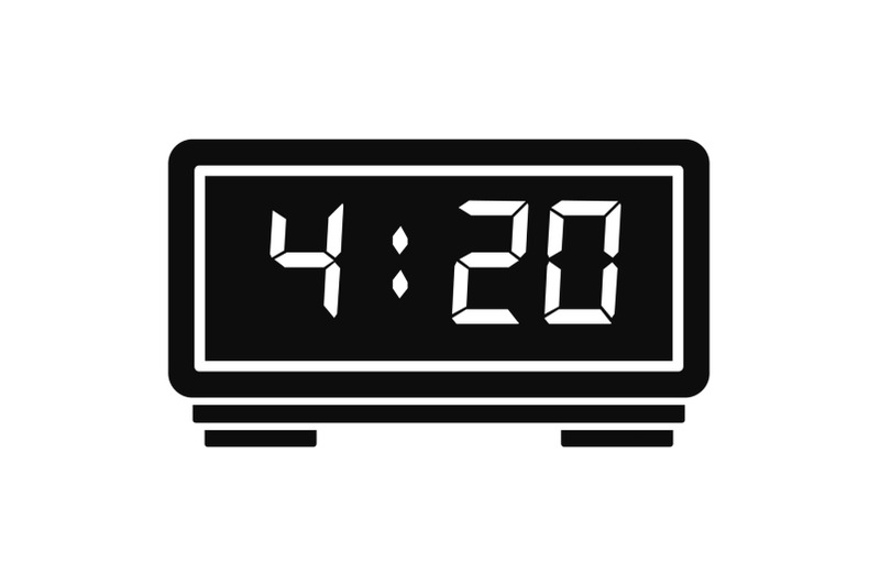 digital-alarm-clock-icon-simple-style