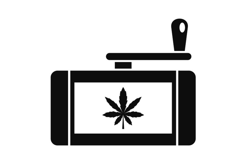 marijuana-grinder-icon-simple-style