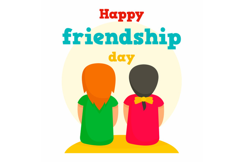 happy-friendship-day-concept-background-flat-style