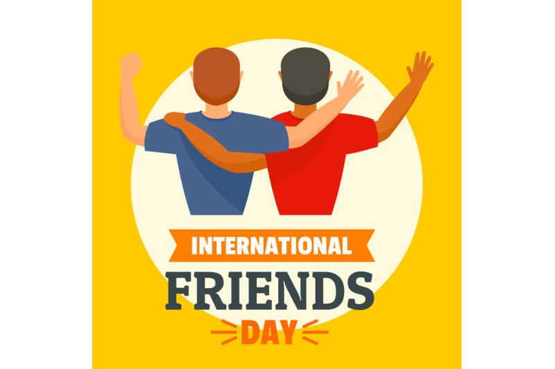 international-friends-day-concept-background-flat-style