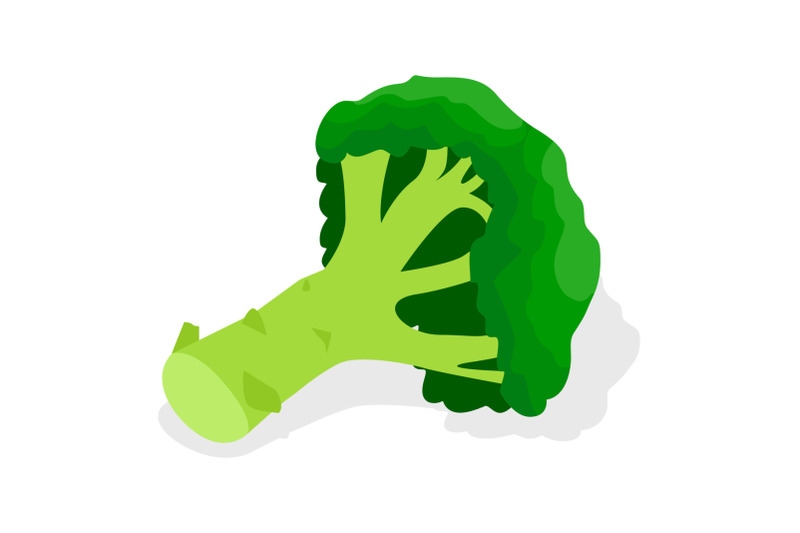 green-broccoli-icon-set-isometric-style