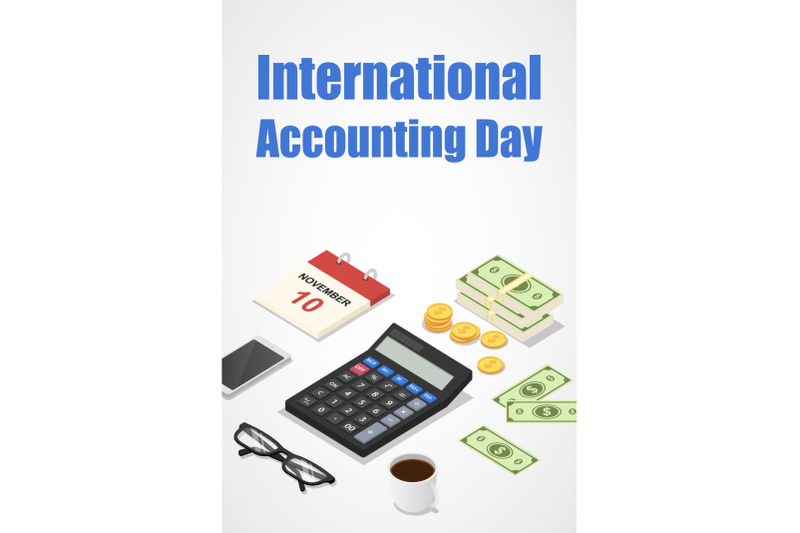 international-accounting-day-concept-background-isometric-style