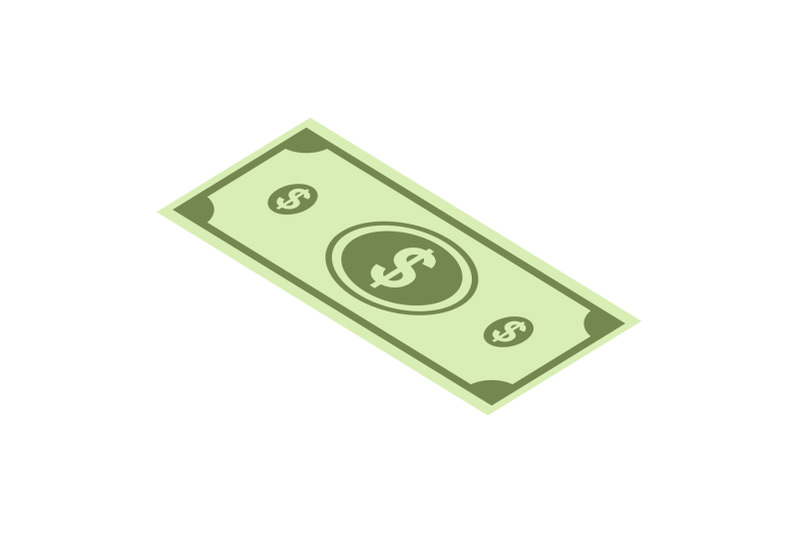 dollar-paper-icon-set-isometric-style