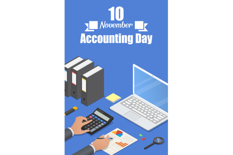 accounting-day-concept-background-isometric-style