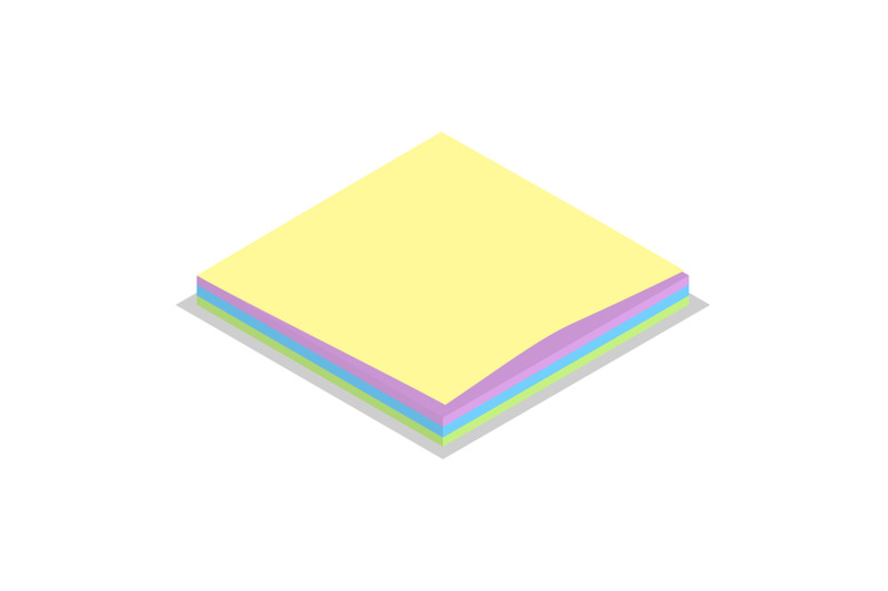 paper-stick-icon-set-isometric-style