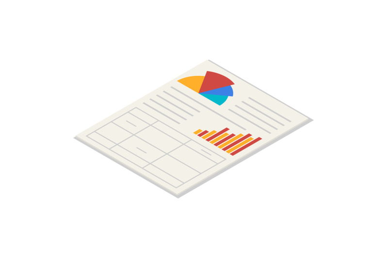 office-paper-icon-set-isometric-style