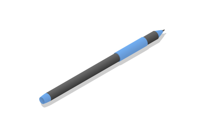 write-pen-icon-set-isometric-style