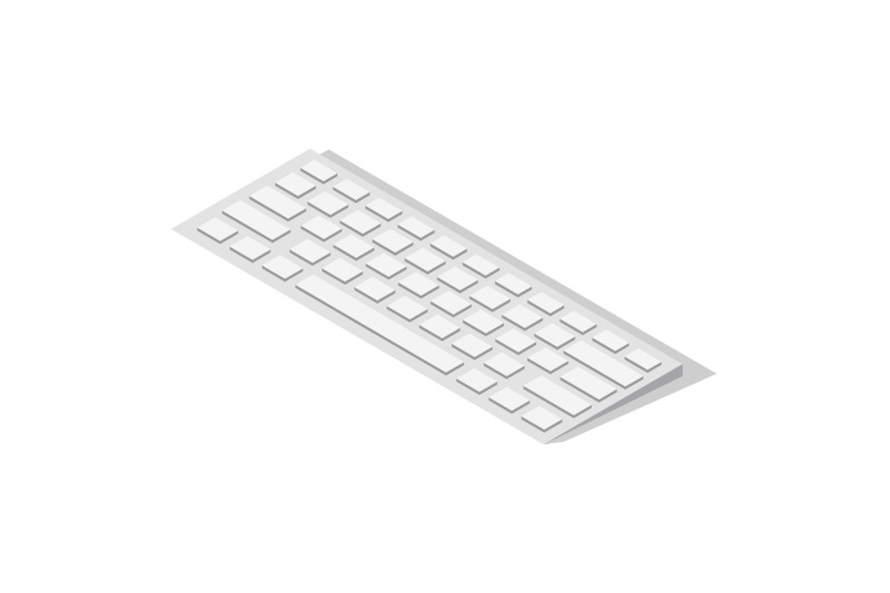 keyboard-icon-set-isometric-style