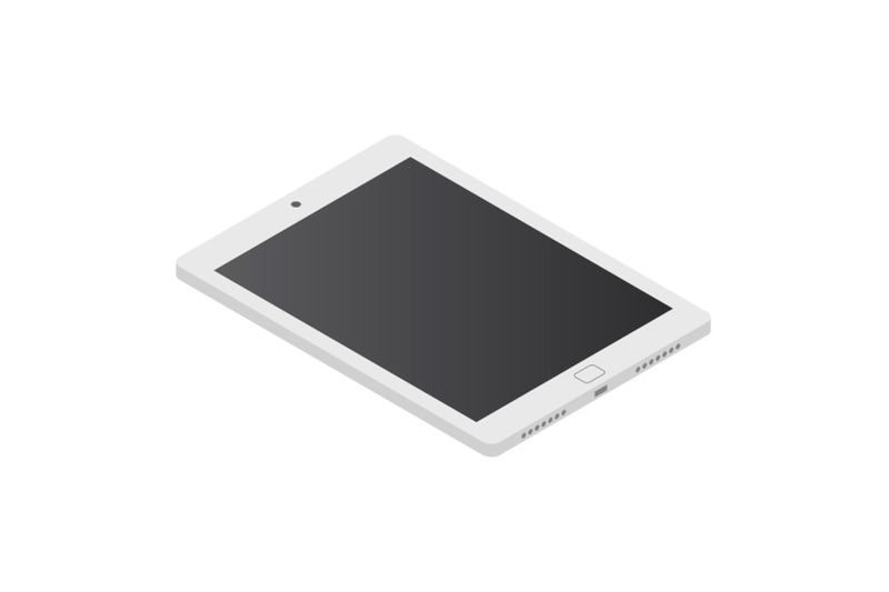 media-tab-icon-set-isometric-style