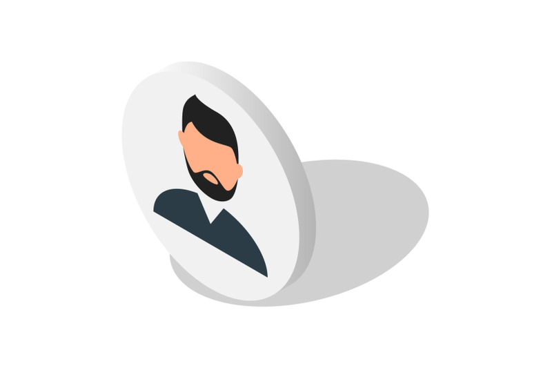 man-beard-avatar-icon-set-isometric-style