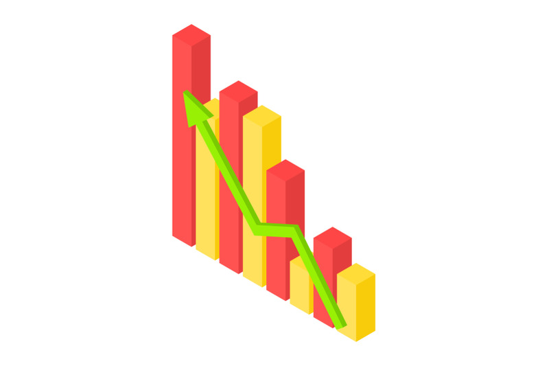 grow-up-graph-icon-set-isometric-style